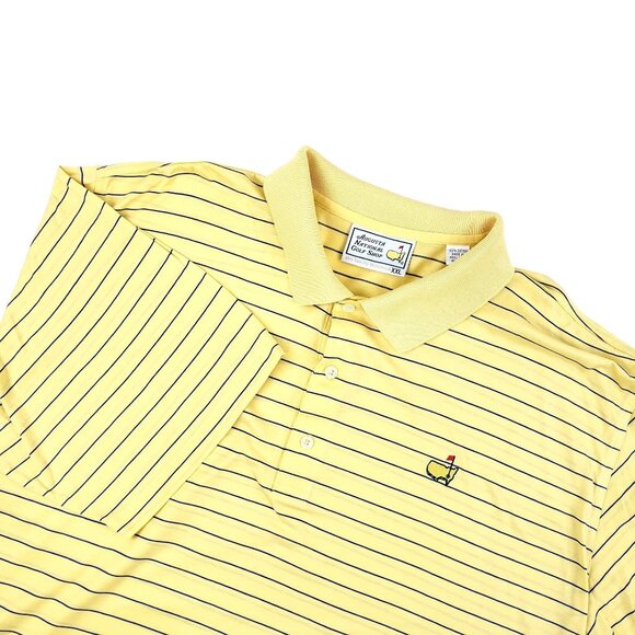 Vintage Augusta National Golf Shop Masters Polo Shirt Men's XXL Yellow Blue EUC - Picture 1 of 8